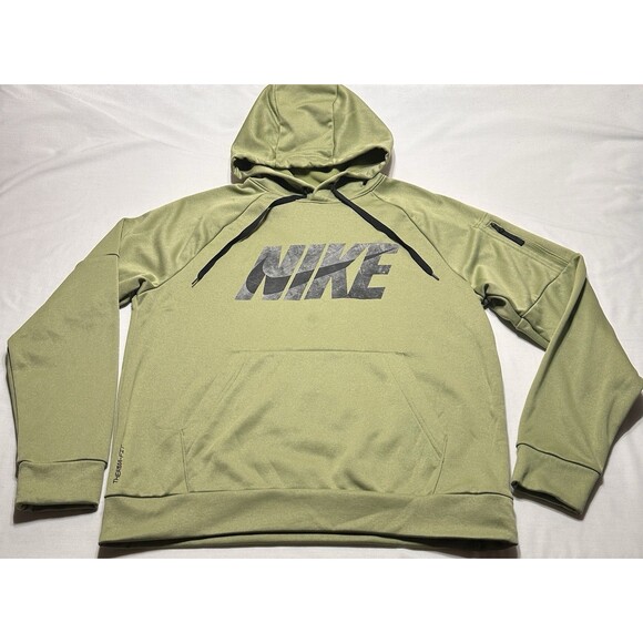 Nike Hoodie Mens Medium Therma-Fit Winter Green  DQ4842-334 Pullover Sweatshirt - Picture 1 of 12